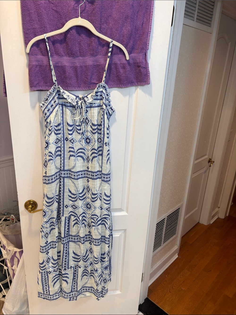 NWT Haute Hippie Blue and White Maxi Dress